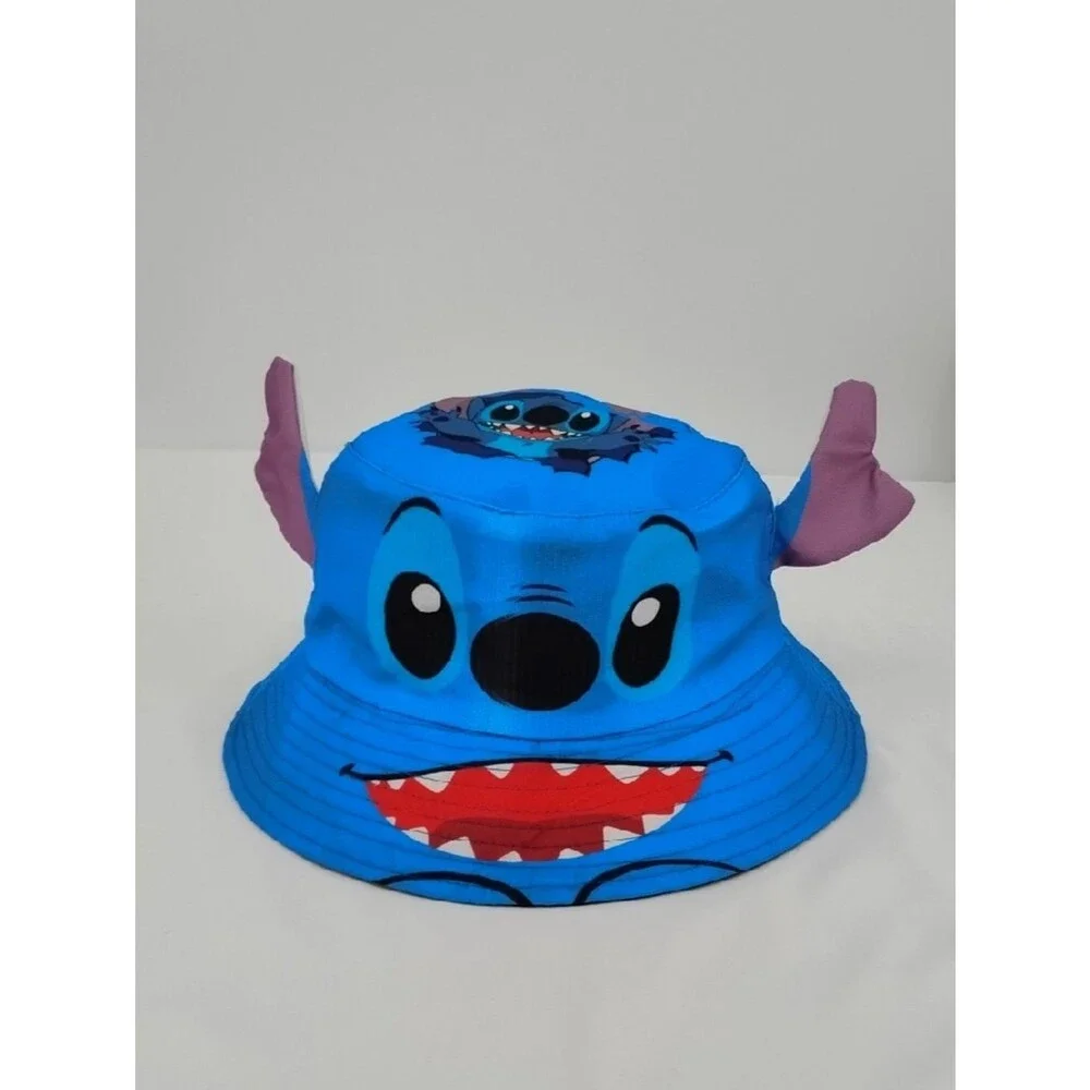 Blue Stitch Character Bucket Hat